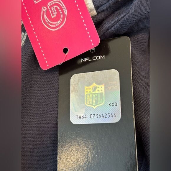 New England Patriots Shirt NFL Team Apparel Glitter NWT Girls 7/8 - Picture 5 of 5